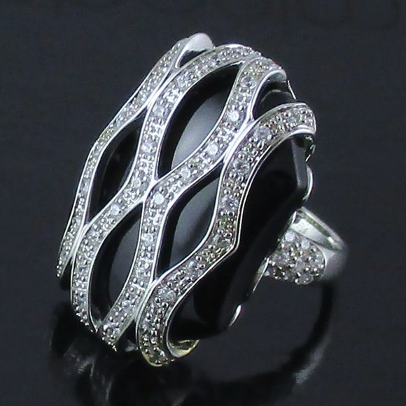 Victoria Wieck Jewelry Victoria Wieck Black Onyx Overlay Ring